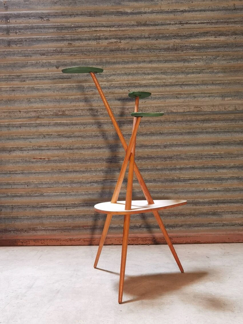 Porte Plante En Bois Formica Et Fibre De Verre Origine Tchécoslovaque 1950/1960 21 Porte Plante En Bois Formica Et Fibre De Verre Origine Tchécoslovaque 1950/1960 – Image 19