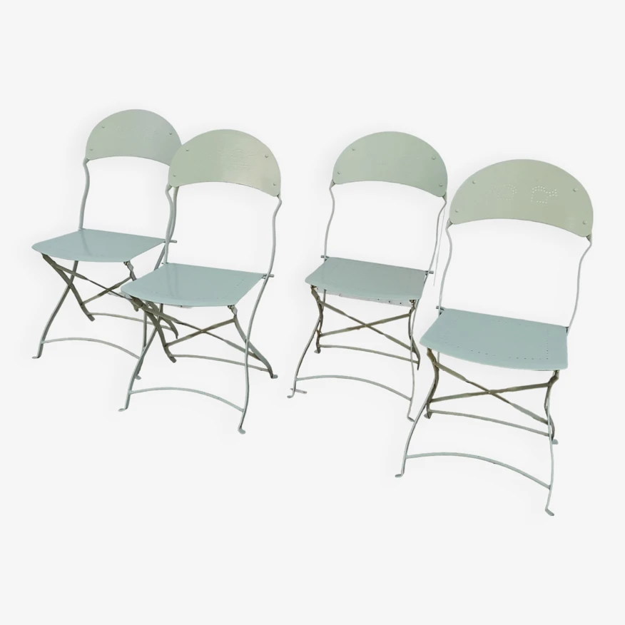 4 Chaises Pliantes En Fer 3 4 Chaises Pliantes En Fer
