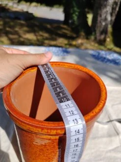 Cache Pot En Terre Cuite émaillée Orange -Jardin Fournitures Boutique 7348d915 be3b 4c18 b474 f87d96c64a33