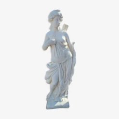 Statue Femme Diane Chasseresse En Pierre Reconstituée