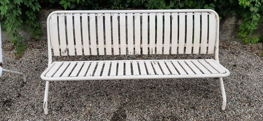 Banc D'extérieur En Metal Et Bois 6 Banc D'extérieur En Metal Et Bois – Image 4