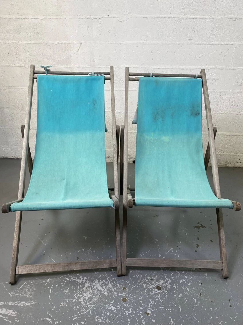 Lot De 2 Chaises Longues Bleues 7 Lot De 2 Chaises Longues Bleues – Image 5
