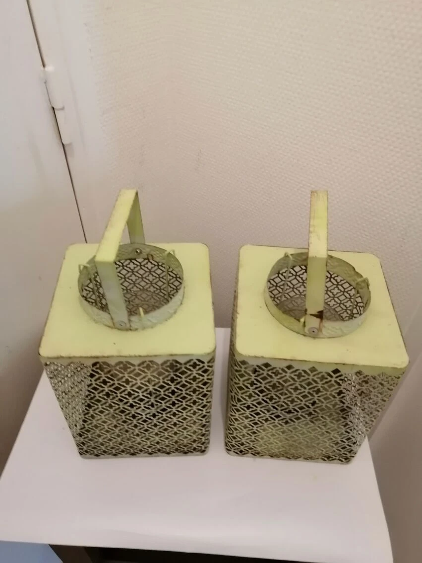 Paires De Lanterne En Metal Avec Bougies De Jardin 5 Paires De Lanterne En Metal Avec Bougies De Jardin – Image 3