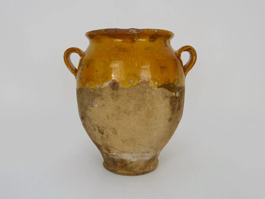 Pot à Confit Jaune Vernissé, Sud Ouest De La France, XIXème 5 Pot à Confit Jaune Vernissé, Sud Ouest De La France, XIXème – Image 3