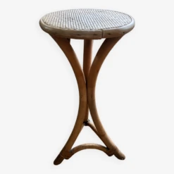 Porte Plante En Osier & Bambou