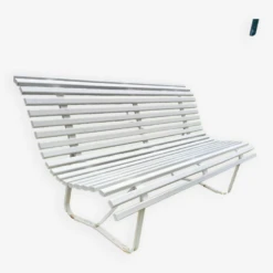 Banc De Jardin Ancien Avec Pieds En Métal