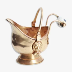 Seau De Frêne En Cuivre Tête De Lion