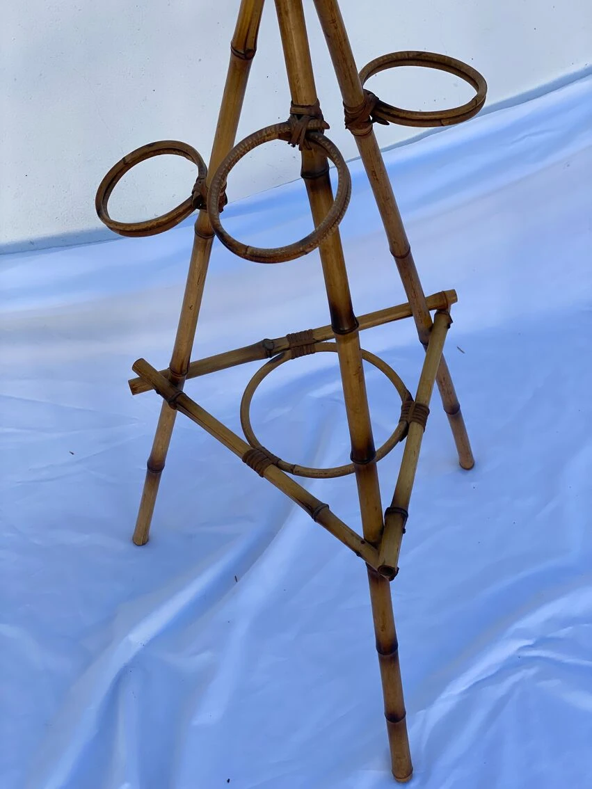 Porte-plante En Bambou Et Osier 7 Porte-plante En Bambou Et Osier – Image 5