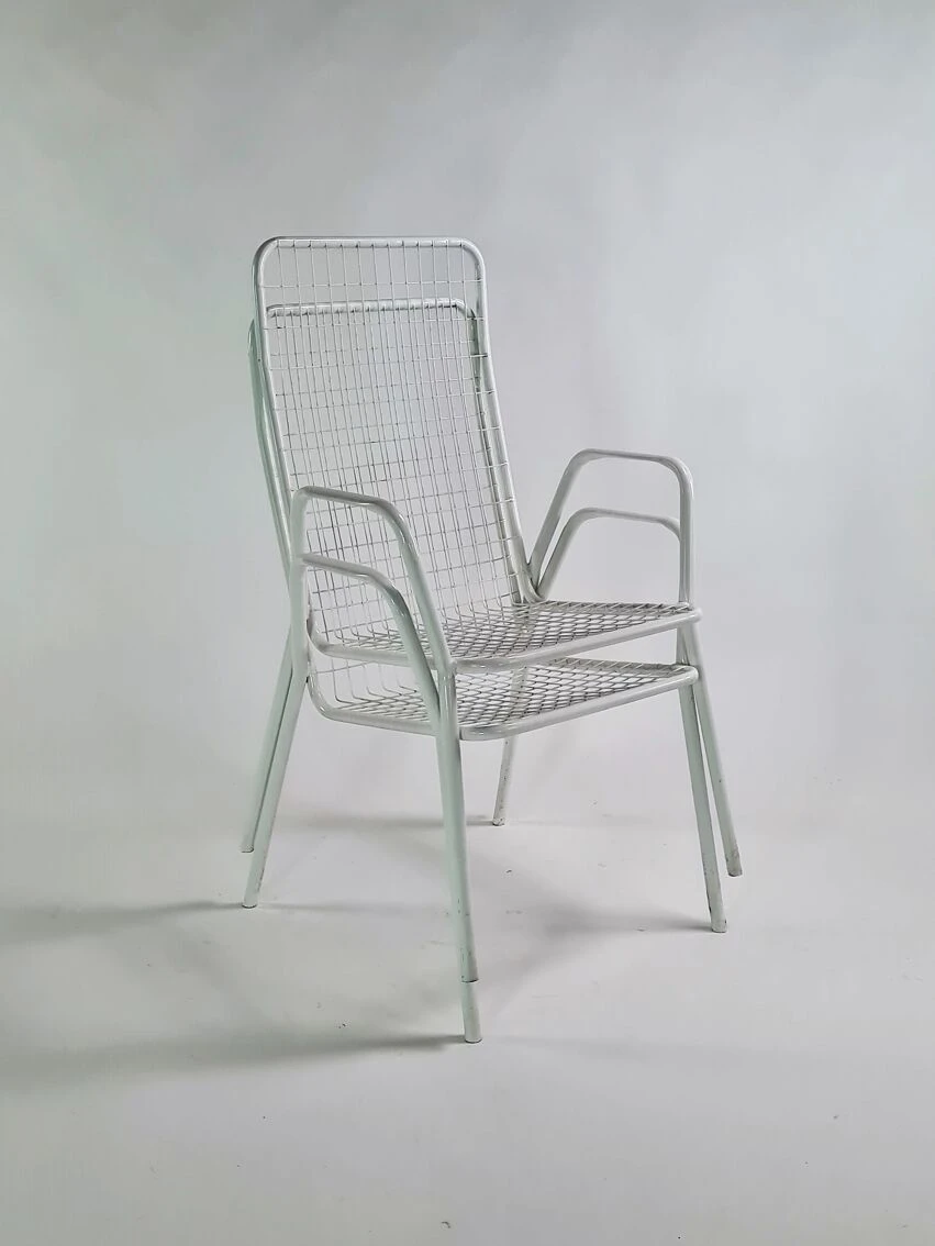 Lot De 6 Chaises Rio Et La Table, Ensemble Blanc, Marque Emu, Italie, Circa 1970 5 Lot De 6 Chaises Rio Et La Table, Ensemble Blanc, Marque Emu, Italie, Circa 1970 – Image 3