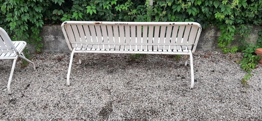 Banc D'extérieur En Metal Et Bois 7 Banc D'extérieur En Metal Et Bois – Image 5