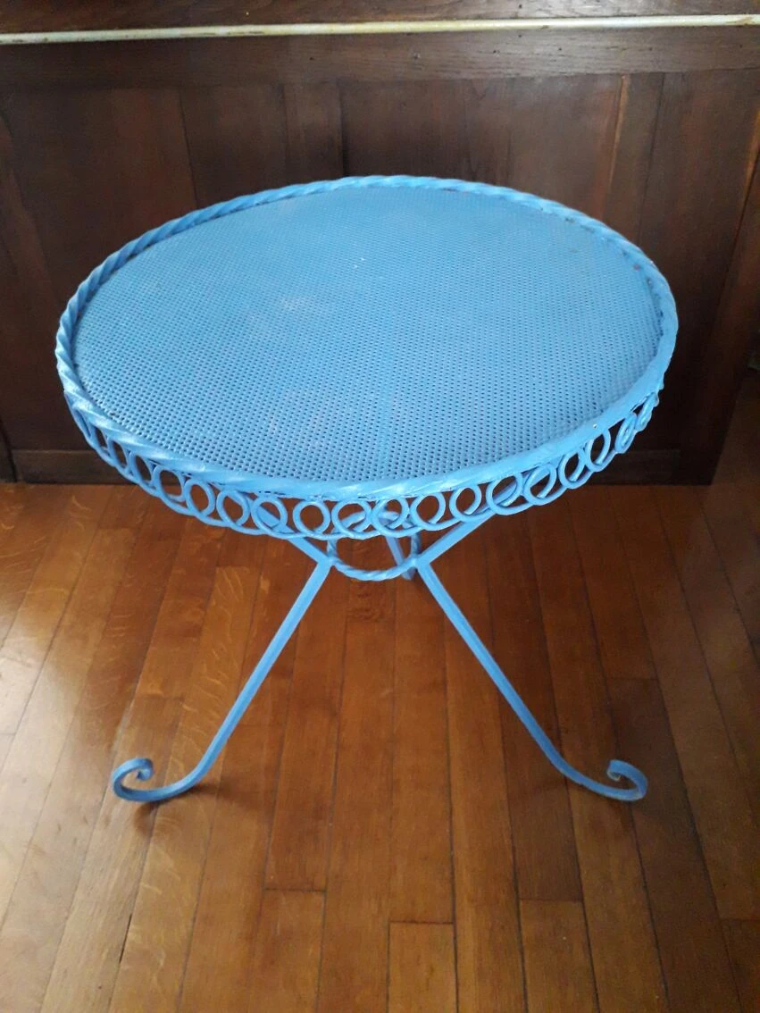 Table Vintage Circulaire En Fer Forgé 9 Table Vintage Circulaire En Fer Forgé – Image 7