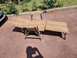 Chaise Longue En Rotin/osier Et Bois - Années 1940/50 -Jardin Fournitures Boutique 7d7deddb db91 4d22 a0ce 77b0c94aae01
