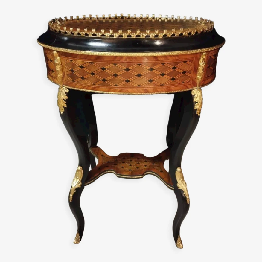 Jardinière Napoléon III Marqueterie 3 Jardinière Napoléon III Marqueterie