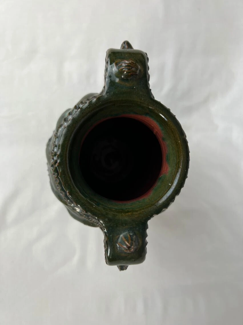 Jarre En Terre Cuite à Anses Vert Foncé 7 Jarre En Terre Cuite à Anses Vert Foncé – Image 5