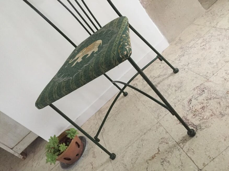 Chaise De Jardin Verte Fonte D'acier Vintage 14 Chaise De Jardin Verte Fonte D'acier Vintage – Image 12