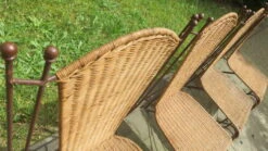 Ensemble De 4 Chaises De Jardin En Rotin Et Fer Par Frederick Weinberg, États-Unis Années 1950 30 Ensemble De 4 Chaises De Jardin En Rotin Et Fer Par Frederick Weinberg, États-Unis Années 1950 -Jardin Fournitures Boutique 82ac0776 d048 467e 8a7d 6ae14f30ad42