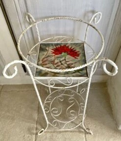 Porte-plante En Fer Forgé Et Céramique Vallauris Signée Vintage -Jardin Fournitures Boutique 83efa27d 75f8 4c63 b89f 00ffe2a9ba72
