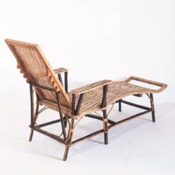Chaise Longue En Bois Cannage Et Osier France Années 1950 -Jardin Fournitures Boutique 86167e2a 8138 44aa b2fb 44926fe27bec