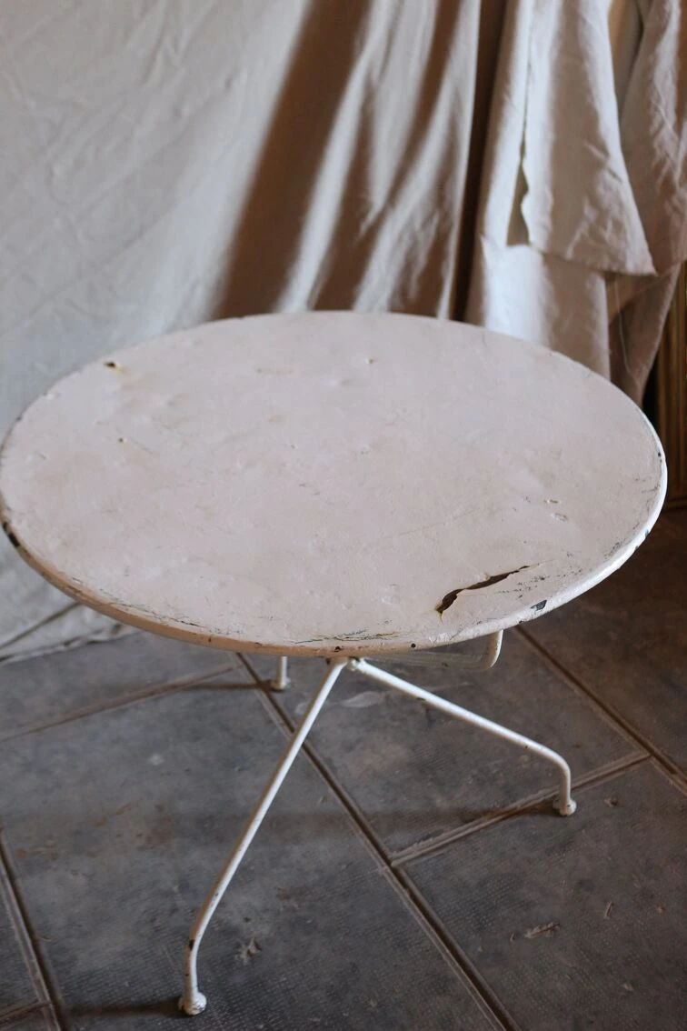 Table Pliante De Jardin En Fer Forgé Blanche 7 Table Pliante De Jardin En Fer Forgé Blanche – Image 5