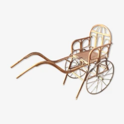 Charette Enfant En Bambou Et Osier 1900