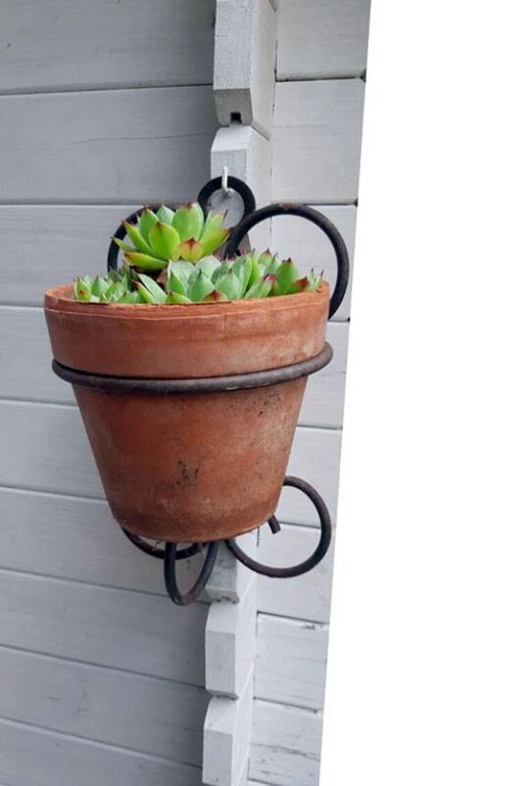 Paire De Portes Pots En Fer Forgé. 4 Paire De Portes Pots En Fer Forgé. – Image 2