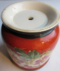 Cache-pot XIXème Porcelaine De Paris Peint D'Hibiscus Sur Fond Rouge -Jardin Fournitures Boutique 8aa2c384 5fe2 4b7f bf73 baf0e045fab3