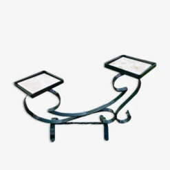 Porte-plante Vintage En Fer Forgé Vert Foncé