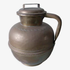 Ancienne Canne à Lait En Laiton Signé Atelier Cuivre Villedieu Campagne Normande