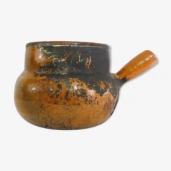 Ancienne Toupine, Poterie En Terre Cuite Vernissé, Hautes Pyrénées XIXème