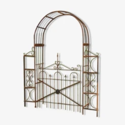 Arche De Jardin Avec Portillon En Fer Forgé