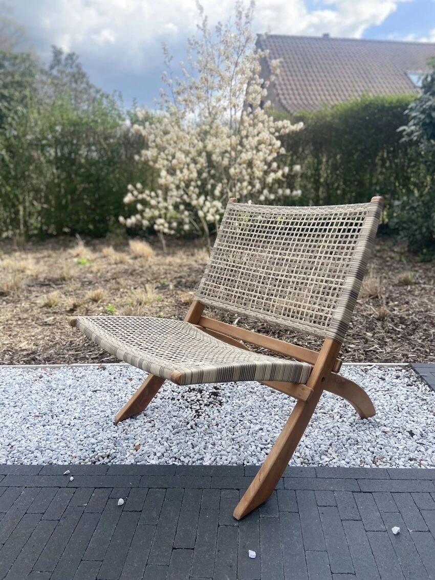 Chaise De Jardin Rétro En Rotin 4 Chaise De Jardin Rétro En Rotin – Image 2