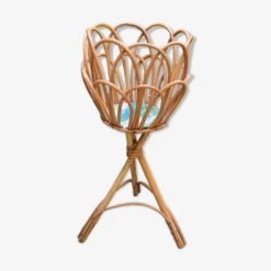 Porte Plante Osier Vintage