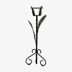 Porte Plante "fleur" Métal Perforé 1950