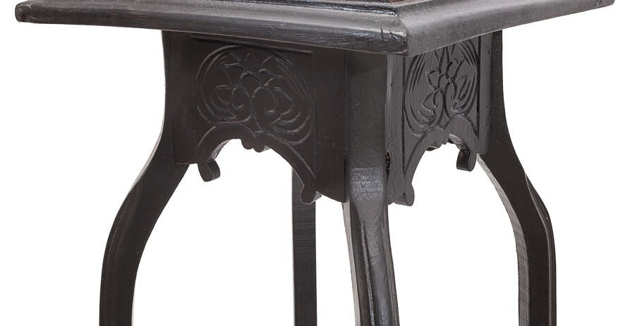 Sellette Noire Avec Plateau En Marbre 1900 7 Sellette Noire Avec Plateau En Marbre 1900 – Image 5