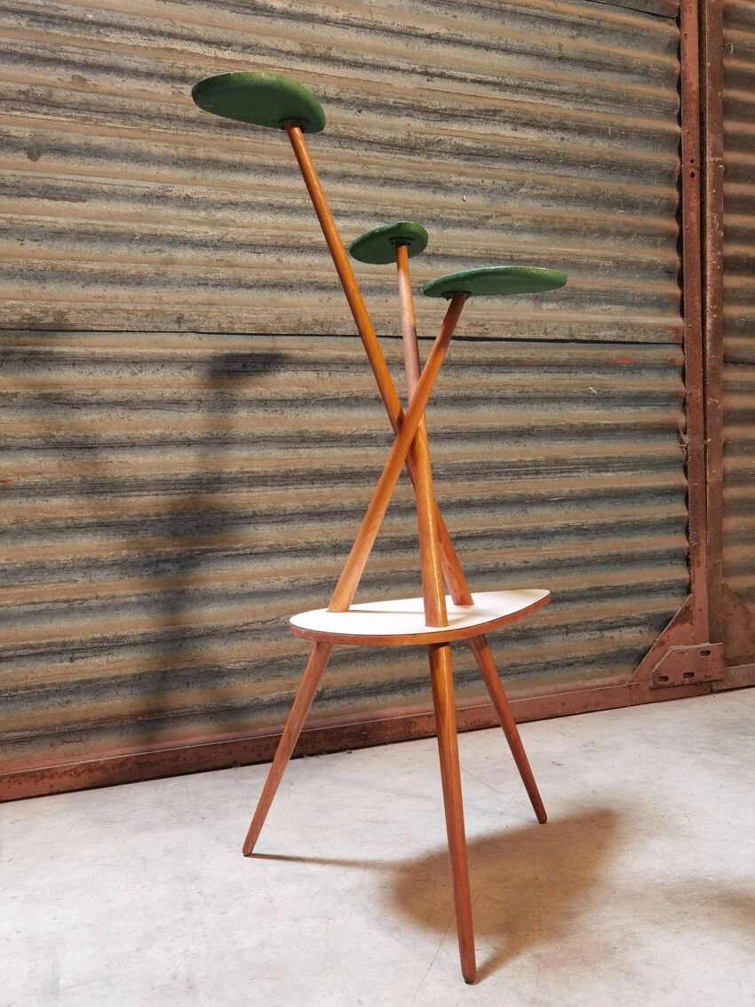 Porte Plante En Bois Formica Et Fibre De Verre Origine Tchécoslovaque 1950/1960 10 Porte Plante En Bois Formica Et Fibre De Verre Origine Tchécoslovaque 1950/1960 – Image 8