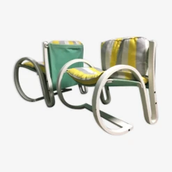 Chaises Longues Italiennes En Contreplaqué Années 1980