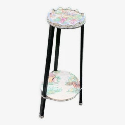 Sellette Porte Plante En Bois Et Métal Vintage