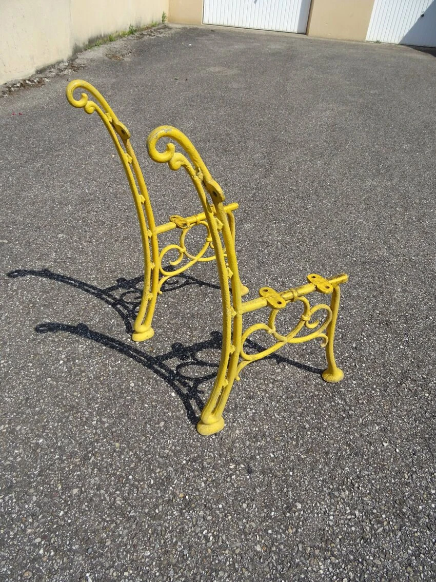 Paire De Montants De Banc De Jardin En Fonte Vers 1930 15 Paire De Montants De Banc De Jardin En Fonte Vers 1930 – Image 13