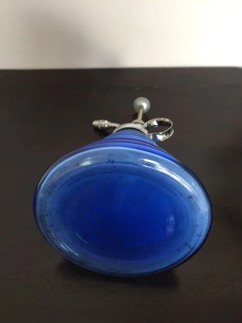 Vaporisateur Bleu En Verre Strié 7 Vaporisateur Bleu En Verre Strié – Image 5