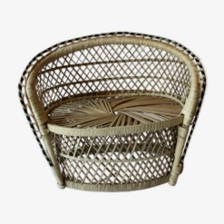 Porte Plantes En Rotin Millésime Des Années 1980