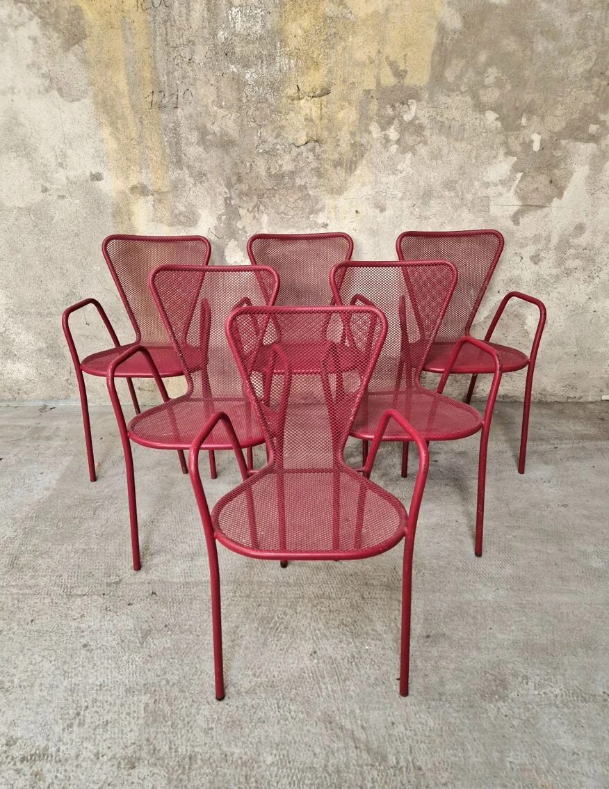 6 Chaises De Jardin En Métal 4 6 Chaises De Jardin En Métal – Image 2