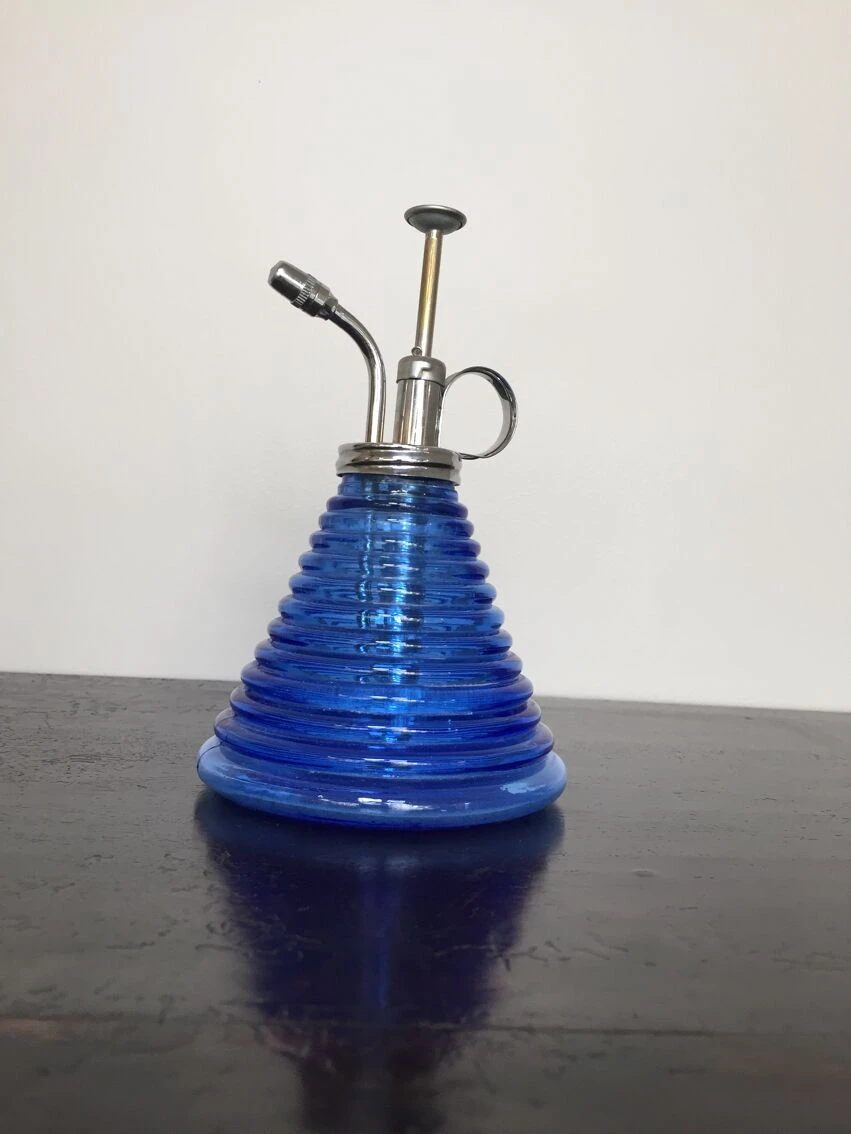 Vaporisateur Bleu En Verre Strié 4 Vaporisateur Bleu En Verre Strié – Image 2