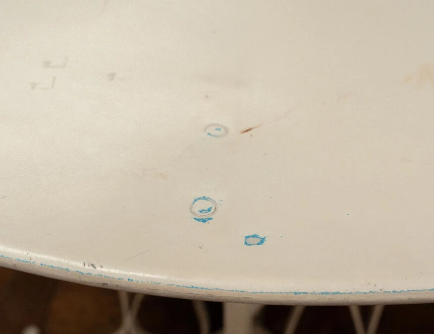 Table En Tôle Peinte Salon De Jardin Ferronnerie 1950 Piétement 12 Table En Tôle Peinte Salon De Jardin Ferronnerie 1950 Piétement – Image 11