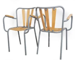 Paire De Chaises Acier Et Bois -Jardin Fournitures Boutique ab9b5d3d 2b6d 4165 9764 9e7ed5abac98