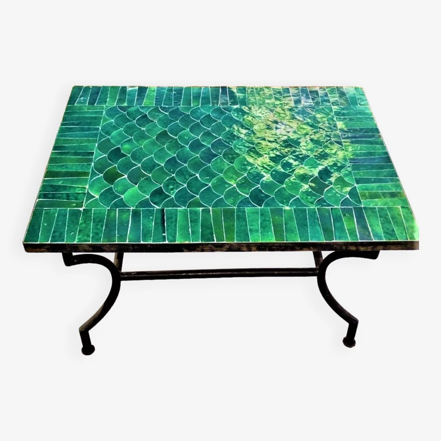 Table Zellige Vert 3 Table Zellige Vert
