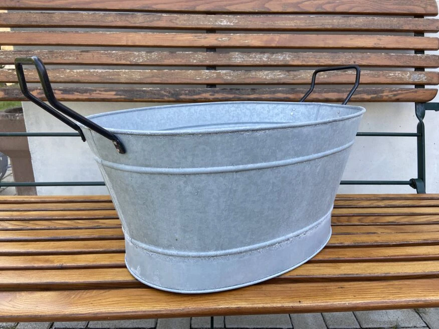 Bassine Lessiveuse Galvanisé Zinc 5 Bassine Lessiveuse Galvanisé Zinc – Image 3