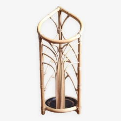 Porte Parapluie En Rotin, Porte Plante En Rotin Vintage, Panière