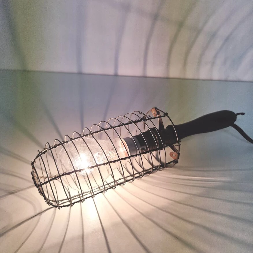 Baladeuse Atelier Industrielle Années 30 Bois Noirci Et Cage Métal 6 Baladeuse Atelier Industrielle Années 30 Bois Noirci Et Cage Métal – Image 4