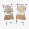 Paire De Chaises Pliables En Fer Forgé Et Rotin 1 Paire De Chaises Pliables En Fer Forgé Et Rotin -Jardin Fournitures Boutique b45a39a2 4ff2 4d31 995f e81bcae64e8b