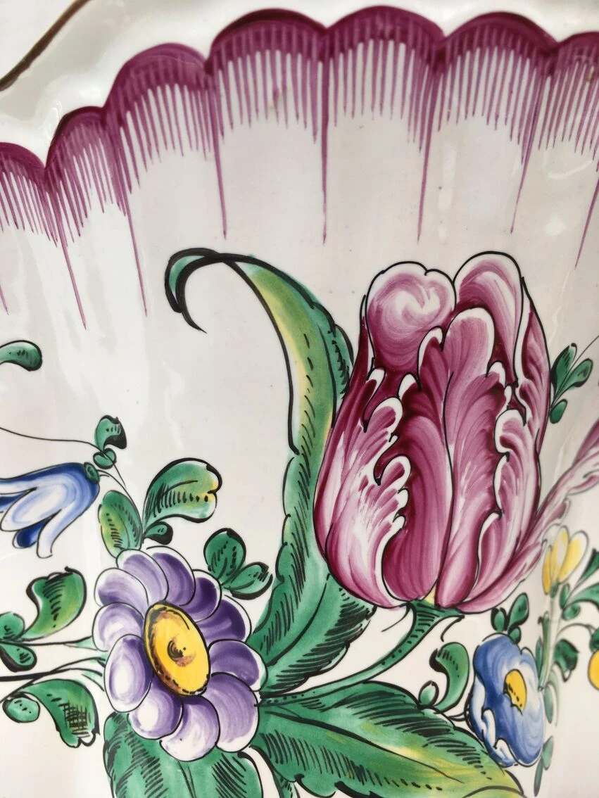 Cache-pot Ou Seau à Glace à Décor Polychrome De Type Lunéville 6 Cache-pot Ou Seau à Glace à Décor Polychrome De Type Lunéville – Image 4